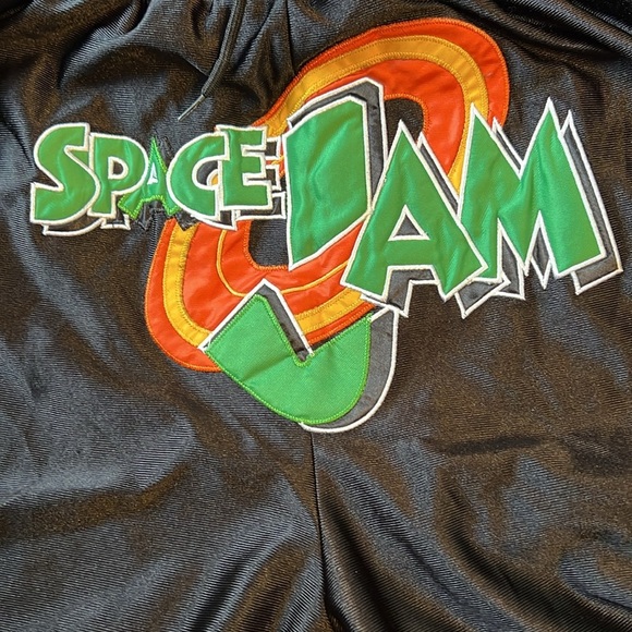 Space Jam Just Don Basketball Shorts Black W/ Stars & Zipper Pockets Mens XL - Picture 10 of 10